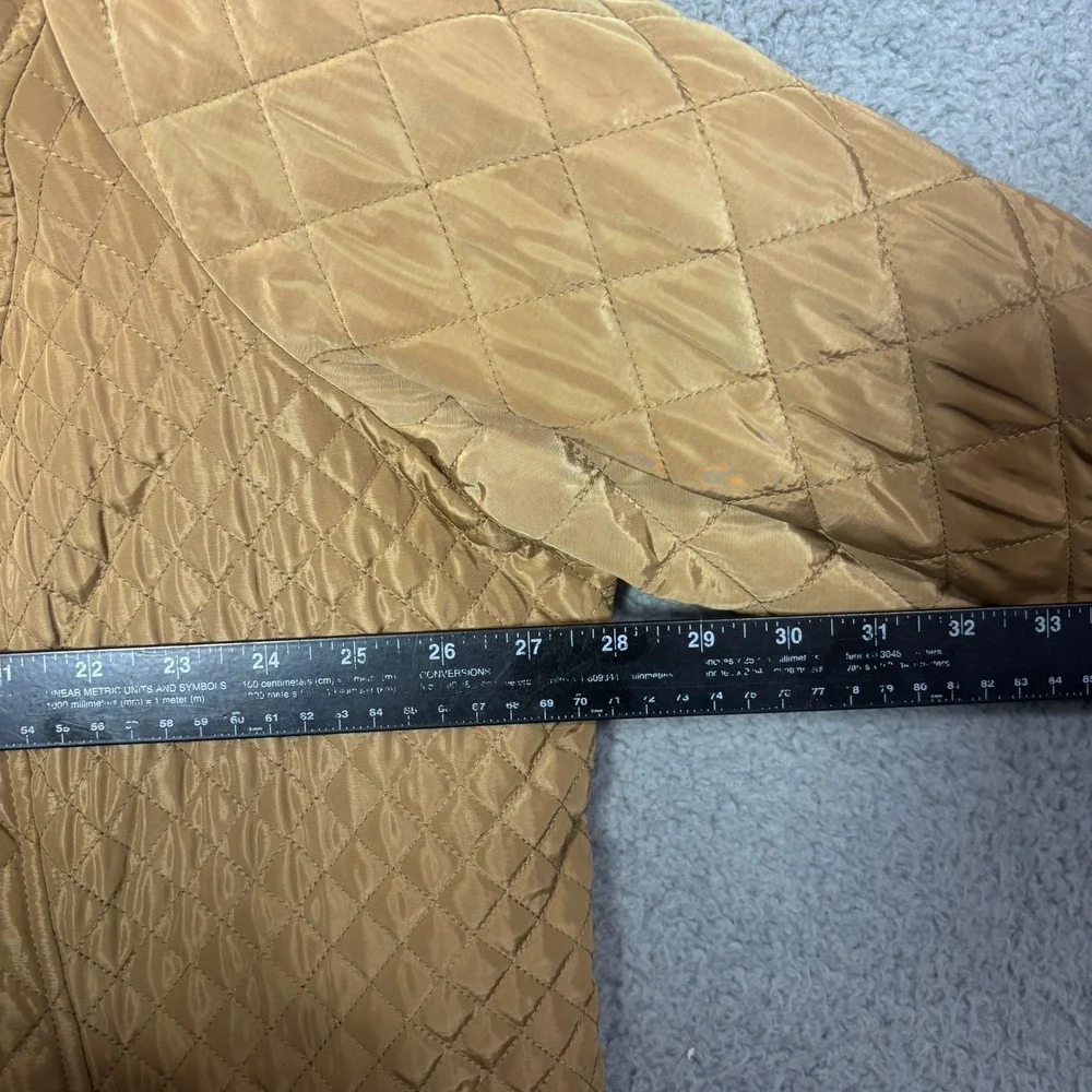 Michael Kors Womens 2X Quilted Hooded Parka Jacket Camel Tan RN 79675